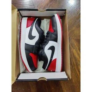 Air Jordan 1 Low White/Black/Varsity Red Size 12 Excellent Conditon 553558 161 1
